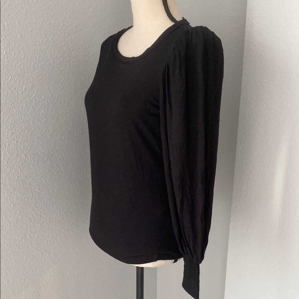WHBM Long Sleeve Tee with Smocked Cuffs - Picture 9 of 11